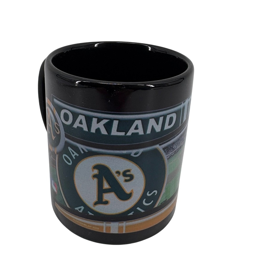 MLB Oakland Athletics Coffee Mug Black Ceramic A's Baseball Fan‎ Gear